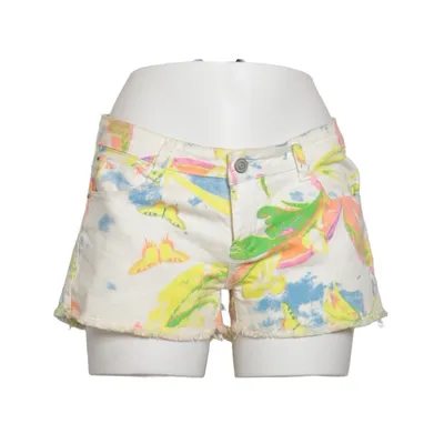 Denim shorts (White, Multicolored) from Place du Jour Cotton, Elastane