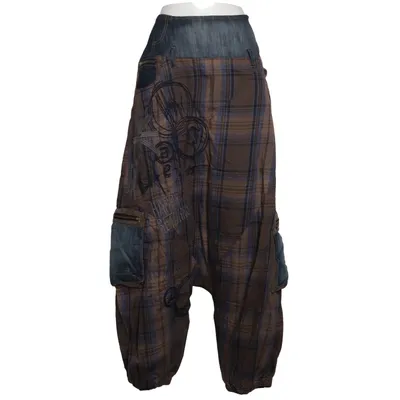 Harem pants (Blue, Brown, Multicolored) from Desigual Cotton, Polyester