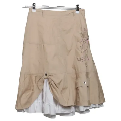 Skirt (Beige, White) from Faded Glory Cotton