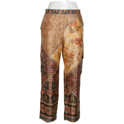 Pants (Brown, Yellow, Multicolored) from Zara Polyester