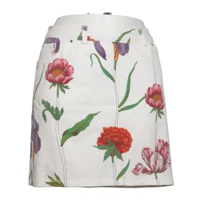 Jupe (Blanc, Multicolore) de Gianfranco Ferré Coton, Élasthane, Polyamide, Polyester, Viscose