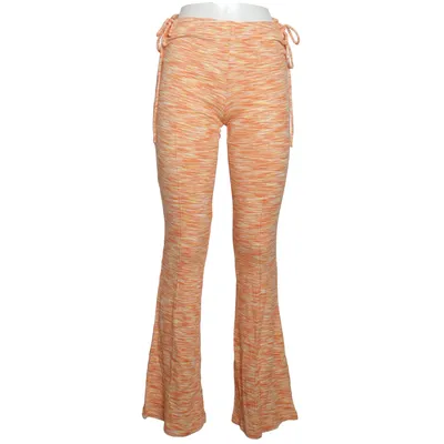 Palazzobukser (Orange, Hvid) fra Bershka Elastan, Viscose