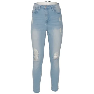 Jeans (Blue) from Shein Cotton, Elastane, Polyester