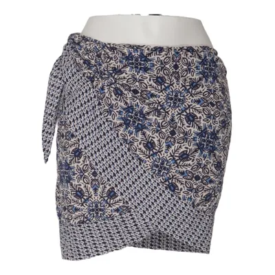 Jupe portefeuille (Bleu, Blanc) de Zara