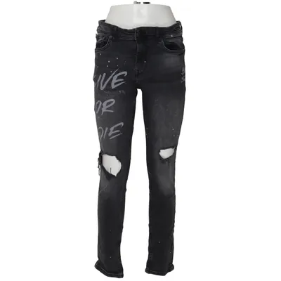 Jeans (Grå) från Black Squad Bomull, Elastan