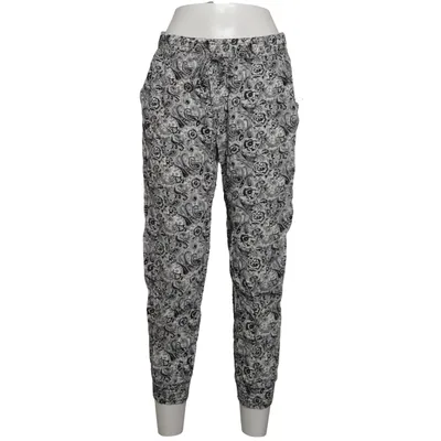 Pants (Black, White) from Miss Queen Cotton, Polyester