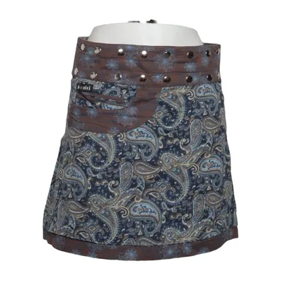 Jupe portefeuille (Bleu, Marron, Multicolore) de Moshiki