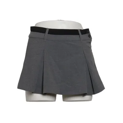 Skirt (Gray) from Bershka Elastane, Polyester, Viscose