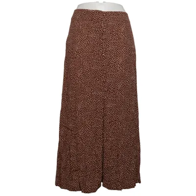Maxi nederdel (Brun, Hvid) fra Mango Viscose