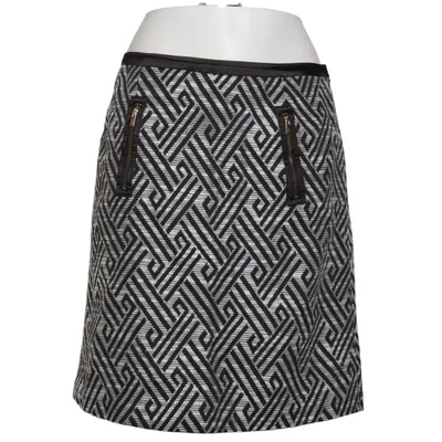 Jupe (Noir, Blanc) de UNQ Élasthane, Polyester, Viscose