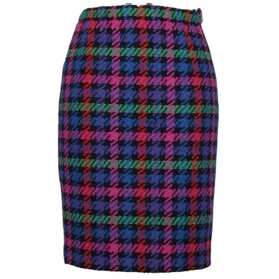 Skirt (Blue, Multicolored) from Escada by Margaretha Ley Wool