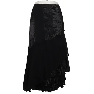 Maxi skirt (Black) from G.W. Acetate, Elastane, Polyester, Viscose
