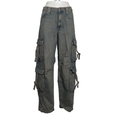 Cargo pants (Blue) from Zara Cotton, Lyocell