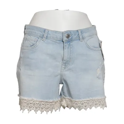 Jeansshorts (Blå, Hvid) fra Pimkie Bomuld, Elastan, Polyester