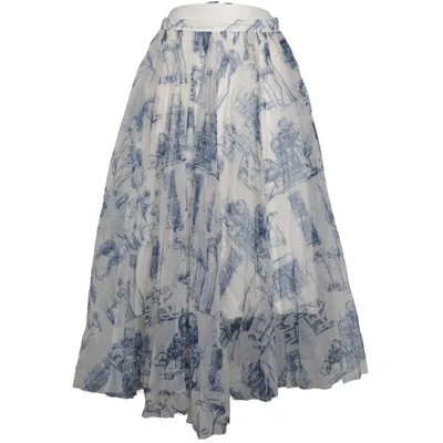 Kjol (Blå, Vit) från H&M Trend Polyester, Viskos