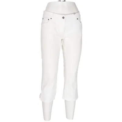 Driekwart broek (Wit) van Burberry Katoen, Elastaan