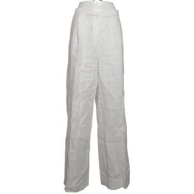 Suit pants (White) from Mango Cotton, Linen