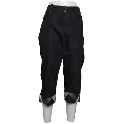 Pantacourt (Noir) de Crisca Coton, Élasthane, Polyester