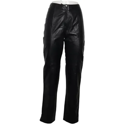 Leather pants (Black) from Zucchero Acetate, Leather, Viscose