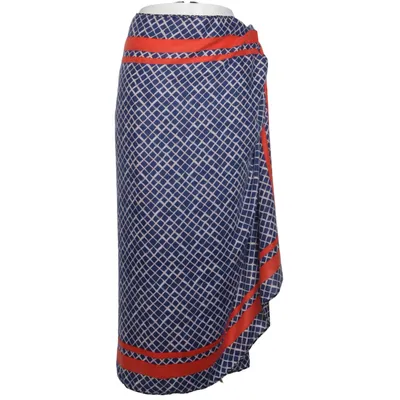 Sarong (Bleu, Orange, Blanc) Coton, Laine
