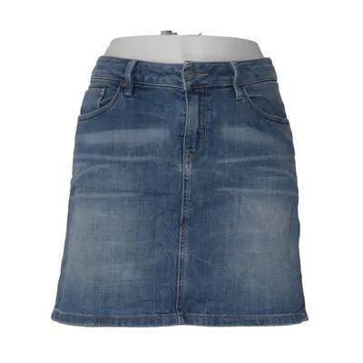 Jeansnederdel (Blå) fra ESPRIT Denim Bomuld, Elastan