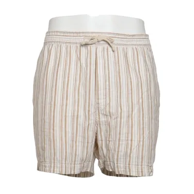 Short (Beige, Blanc) de H&M Coton, Lin, Polyester