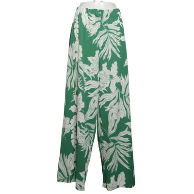 Palazzo pants (Green, White) from H&M Elastane, Polyester