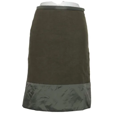 Skirt (Green) from JP Collection Polyester, Viscose, Wool