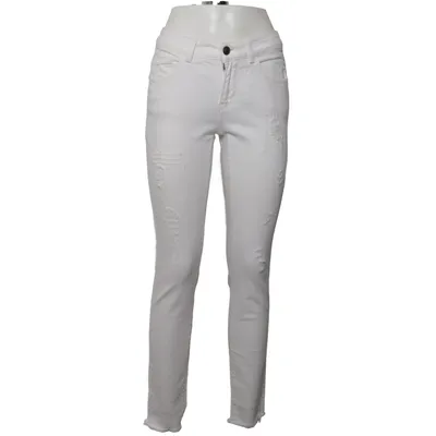 Jeans (Vit) från Mos Mosh Bomull, Elastan