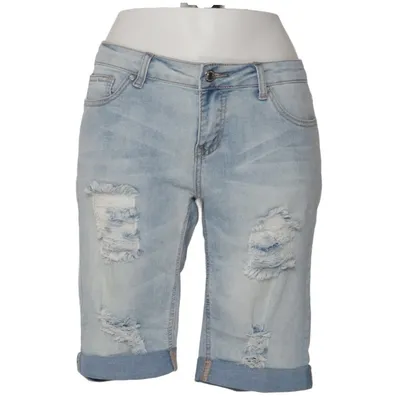 Denim shorts (Blauw) van Seventy Seven Katoen, Elastaan, Polyester