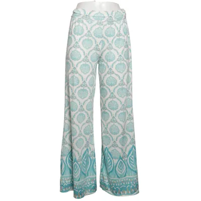 Palazzo pants (White, Blue) Elastane, Polyester