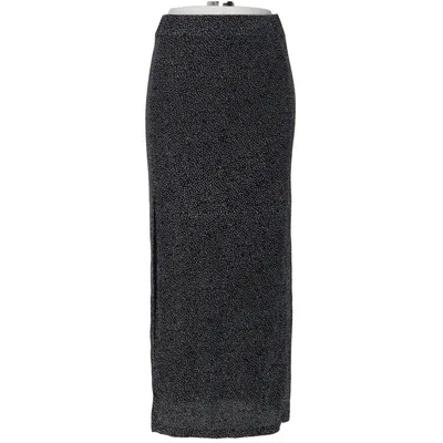 Maxi skirt (Black, White) from MbyM Elastane, Metallic fiber, Polyamide