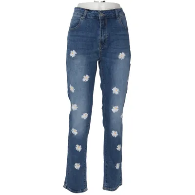 Jeans (Blue, White) from Denim Cotton, Elastane