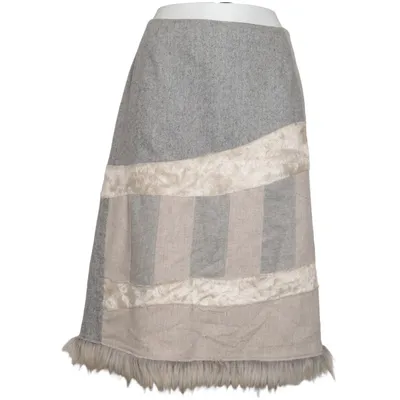 Kjol (Grå, Beige) från Oui Set Acetat, Kupro, Elastan, Polyamid, Polyester, Viskos, Ull