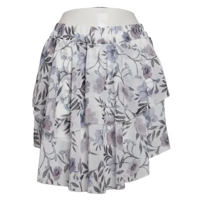 Jupe (Blanc, Violet) de Fresh Lemons Élasthane, Polyester, Viscose
