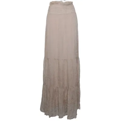 Långkjol (Beige) från La Fée Maraboutée Elastan, Silke, Viskos