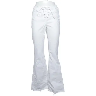 Jeans (Vit) från Stradivarius Bomull, Elastan