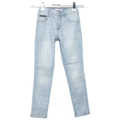 Jeans (Blå) fra Philipp Plein Junior Bomuld, Elastan, Polyester