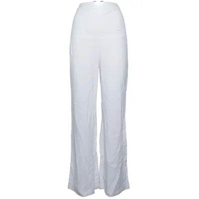 Palazzo pants (White) from Bershka Linen, Viscose