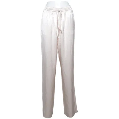 Palazzo pants (Beige) from Jil Sander Cotton, Silk