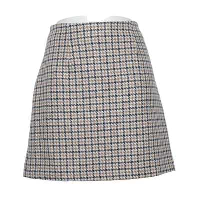 Skirt (Beige, Blue, White) from Edited Polyester, Wool
