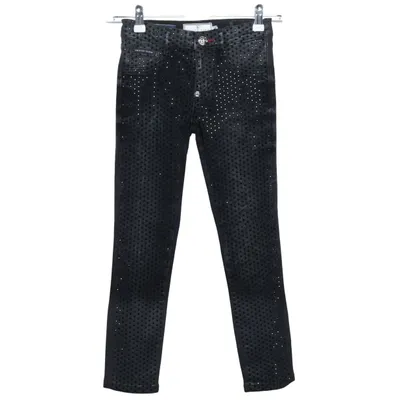 Jeans (Grå) fra Philipp Plein Junior Bomuld, Elastan, Polyester
