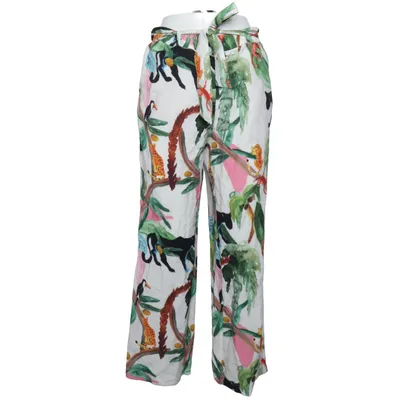 Broek (Wit, Meerkleurig) van Marc Cain Linnen, Viscose