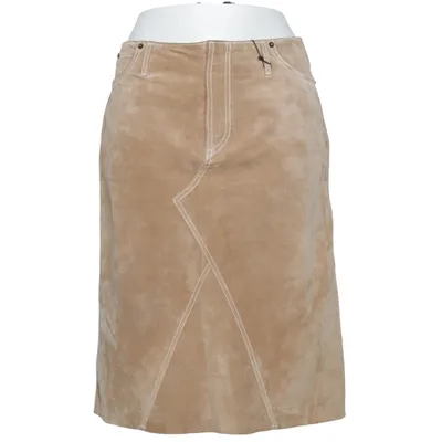 Leren rok (Beige) van Hallhuber Trend Leer, Polyester