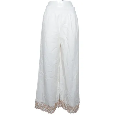 Palazzo pants (White) from Manoukian Cotton, Viscose