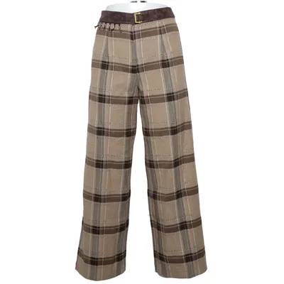 Suit pants (Beige, Brown) from MIAO Cotton, Polyester