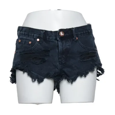 Jeansshorts (Svart) från One Teaspoon Bomull