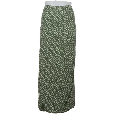 Slå om-nederdel (Grøn, Hvid) fra JP Collection Viscose