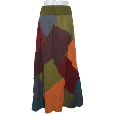 Jupe longue (Vert, Multicolore) de Vishes Coton