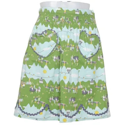 Rok (Groen, Blauw, Meerkleurig) van Blutsgeschwister Katoen, Elastaan